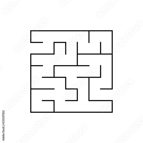 Abstact labyrinth. Educational game for kids. Puzzle for children. Maze conundrum. Find the right path. Vector illustration.