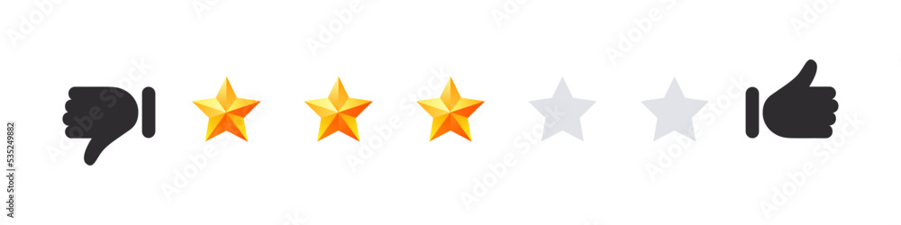 Stars icons. Customer Satisfaction Level. Customer feedback sign. Vector icons Stars icons. Customer Satisfaction Level. Customer feedback sign. Vector icons