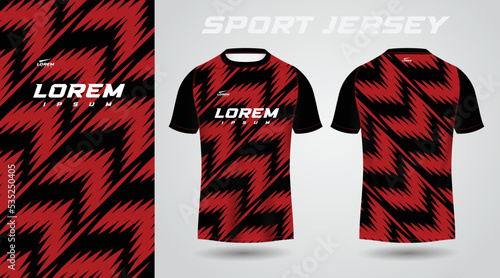 red black shirt sport jersey design