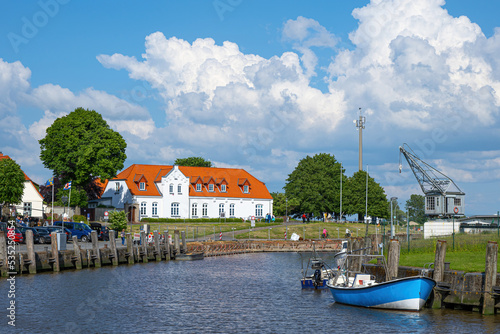 Tableau sur toile Tönning an der Eider, Hafengebiet