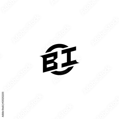 BI Premium esport logo design Initials vector