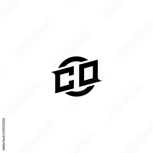 CO Premium esport logo design Initials vector