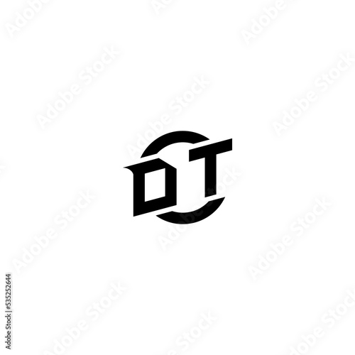 DT Premium esport logo design Initials vector