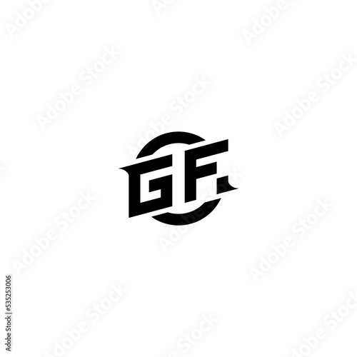 GF Premium esport logo design Initials vector