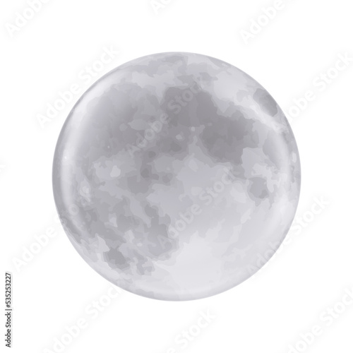 Full moon 3D Render isolated
