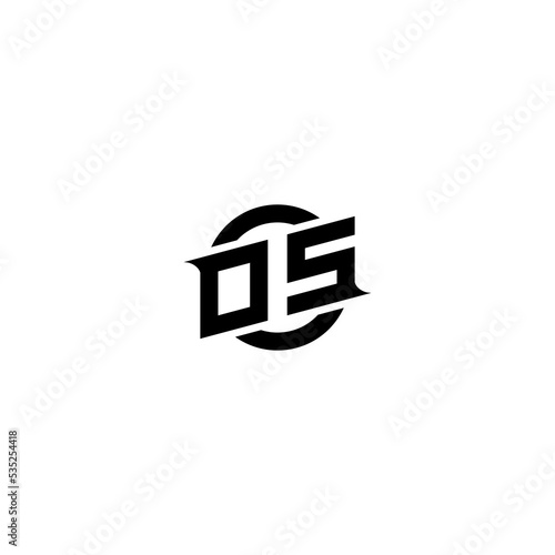 OS Premium esport logo design Initials vector