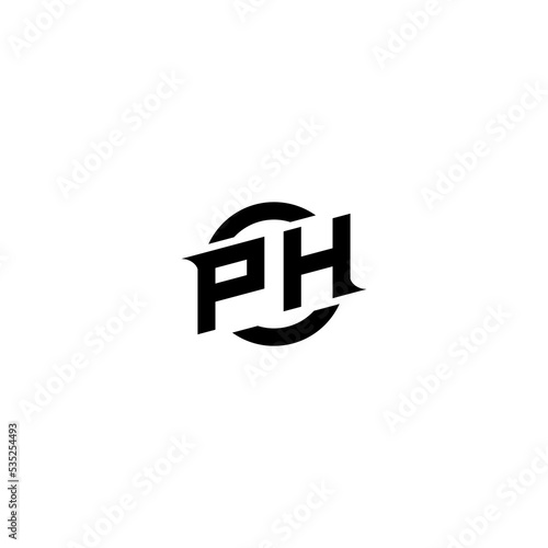PH Premium esport logo design Initials vector