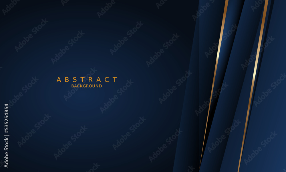 dark blue luxury premium background and gold line. dark blue luxury premium background and gold line.