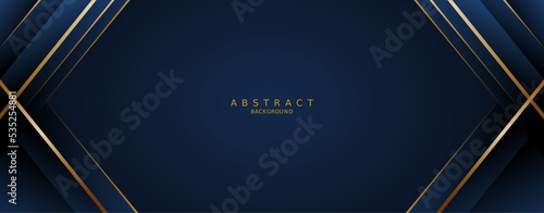 dark blue luxury premium background and gold line.