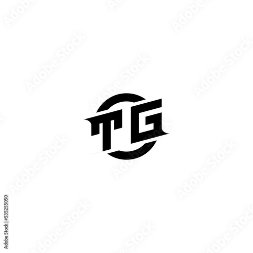 TG Premium esport logo design Initials vector
