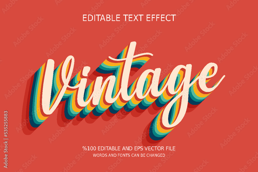 Editable Vintage Text Effect