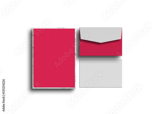 Red letterhead with envelope stationery mockup Free Download Red letterhead with envelope stationery mockup - GFXLoad