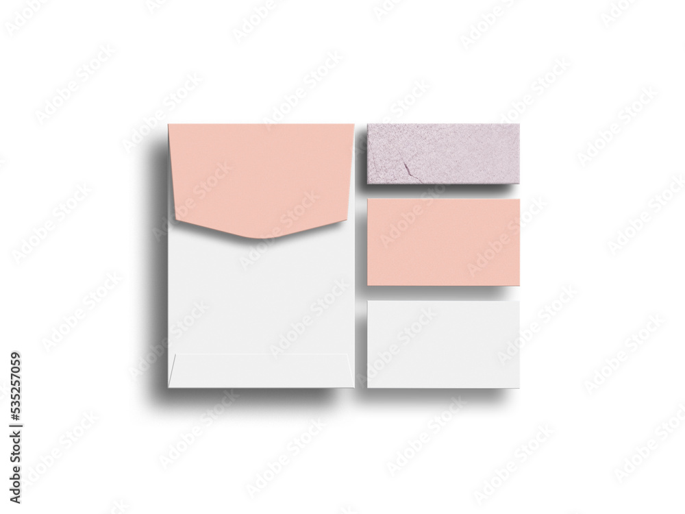 A4 envelope with business card mockup A4 envelope with business card mockup