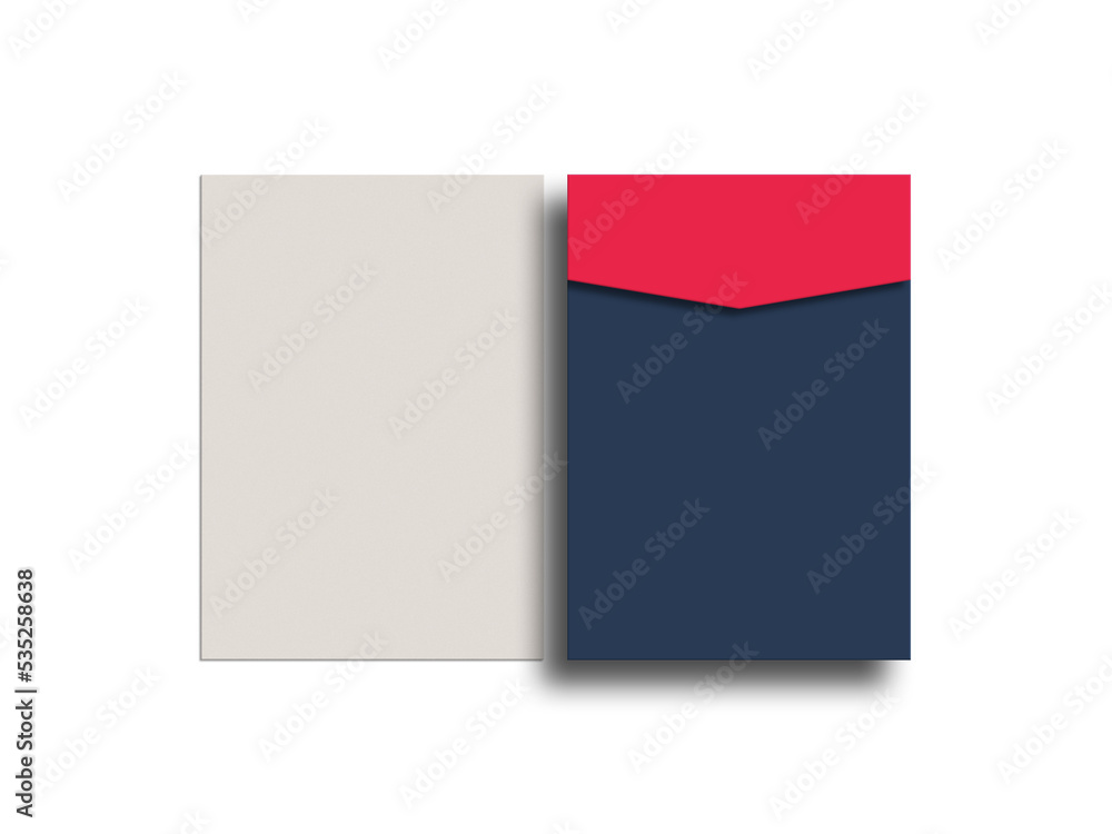 A4 file with envelope stationery Mockup