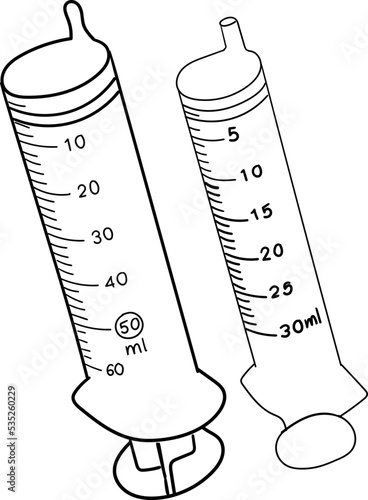 Syringe icon vector graphic illustration.