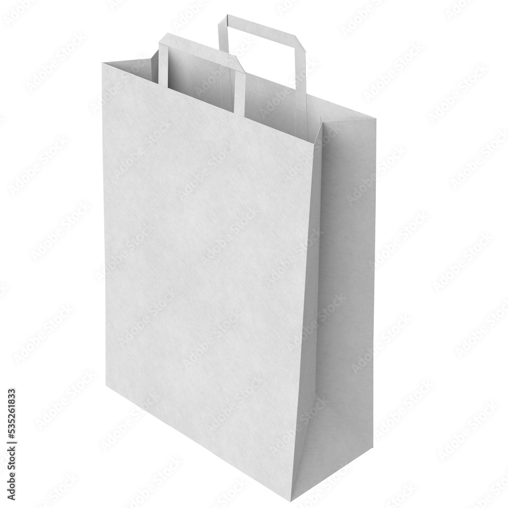 3d rendering illustration of a big paper bag 3d rendering illustration of a big paper bag