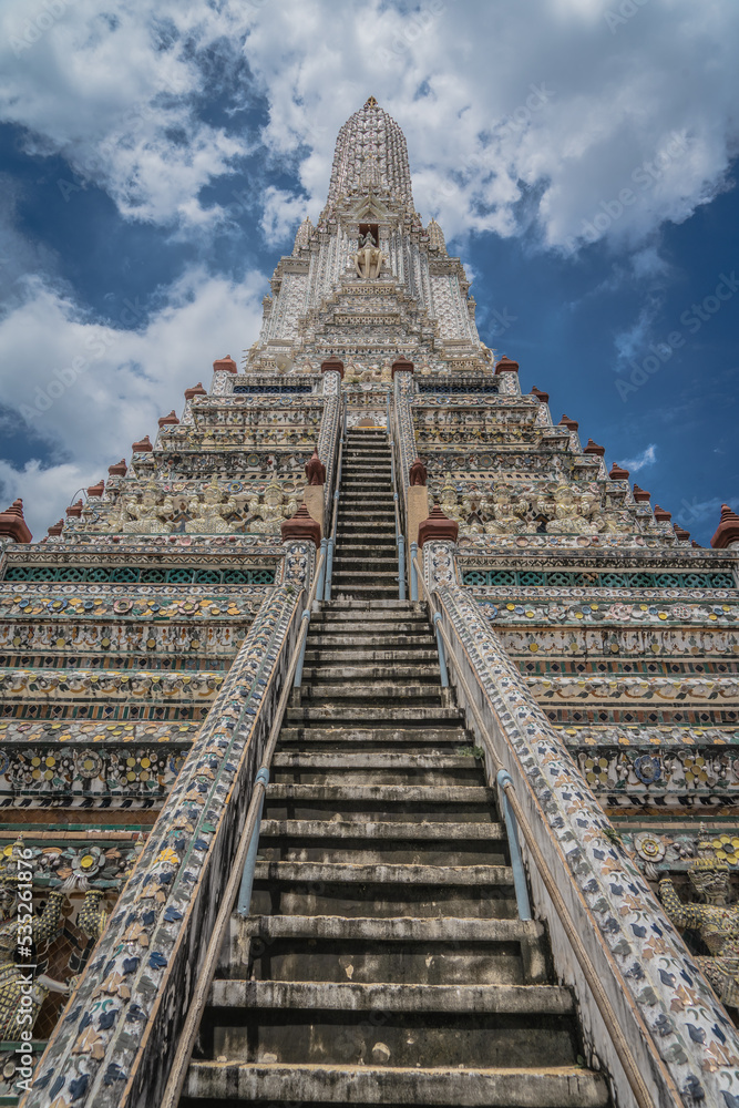 WAT ARUN temple in Bangkok. Buddhism. Buddhist temple. Travel to Thailand. Culture. Asia