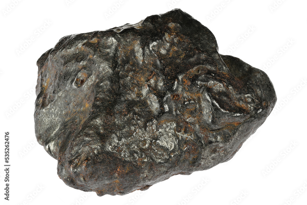 Obraz premium fragment of the Sikhote-Alin meteorite isolated on white background