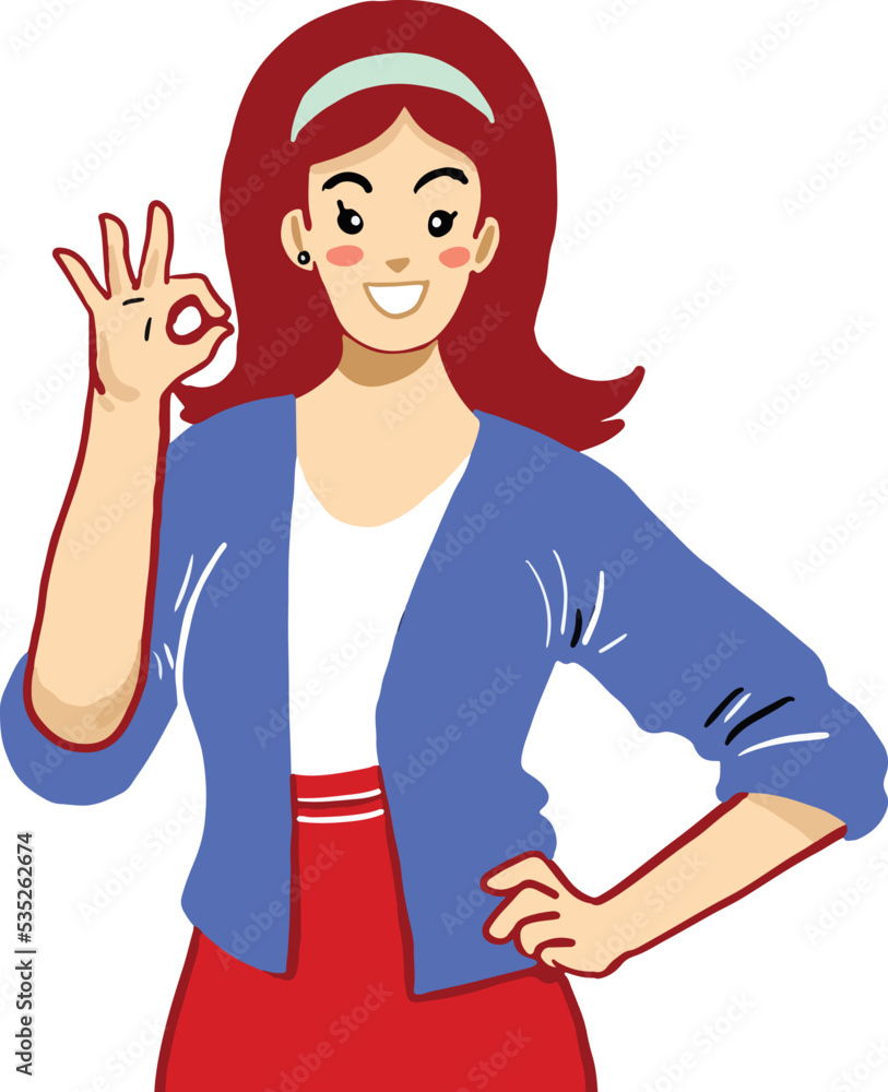 cartoon modern woman happy in every way cartoon modern woman happy in every way