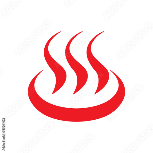 Hot springs emoji icon . Steam symbol modern, simple, vector, icon for website design, mobile app, ui. Vector Illustration