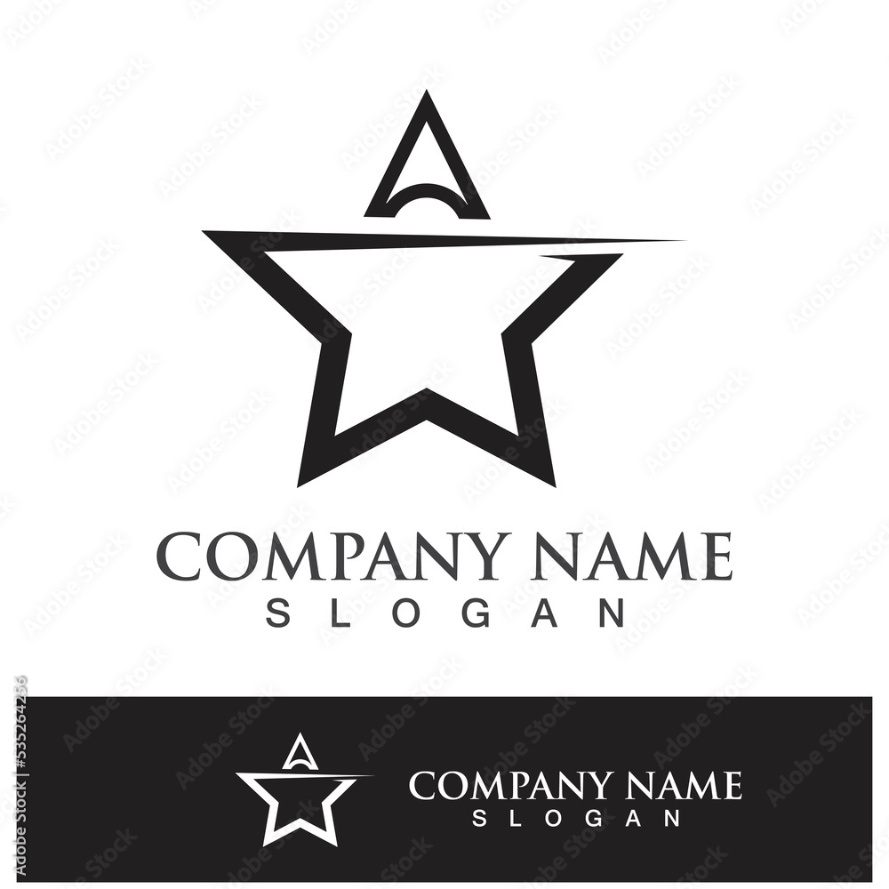 Obraz premium star vector icon template