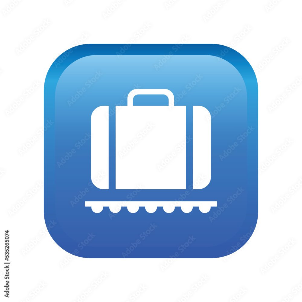 Baggage claim emoji icon. Luggage symbol modern, simple, vector, icon for website design, mobile app, ui. Vector Illustration Baggage claim emoji icon. Luggage symbol modern, simple, vector, icon for website design, mobile app, ui. Vector Illustration
