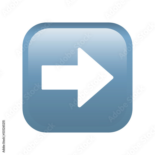 Right arrow button emoji icon. Multimedia symbol modern, simple, vector, icon for website design, mobile app, ui. Vector Illustration