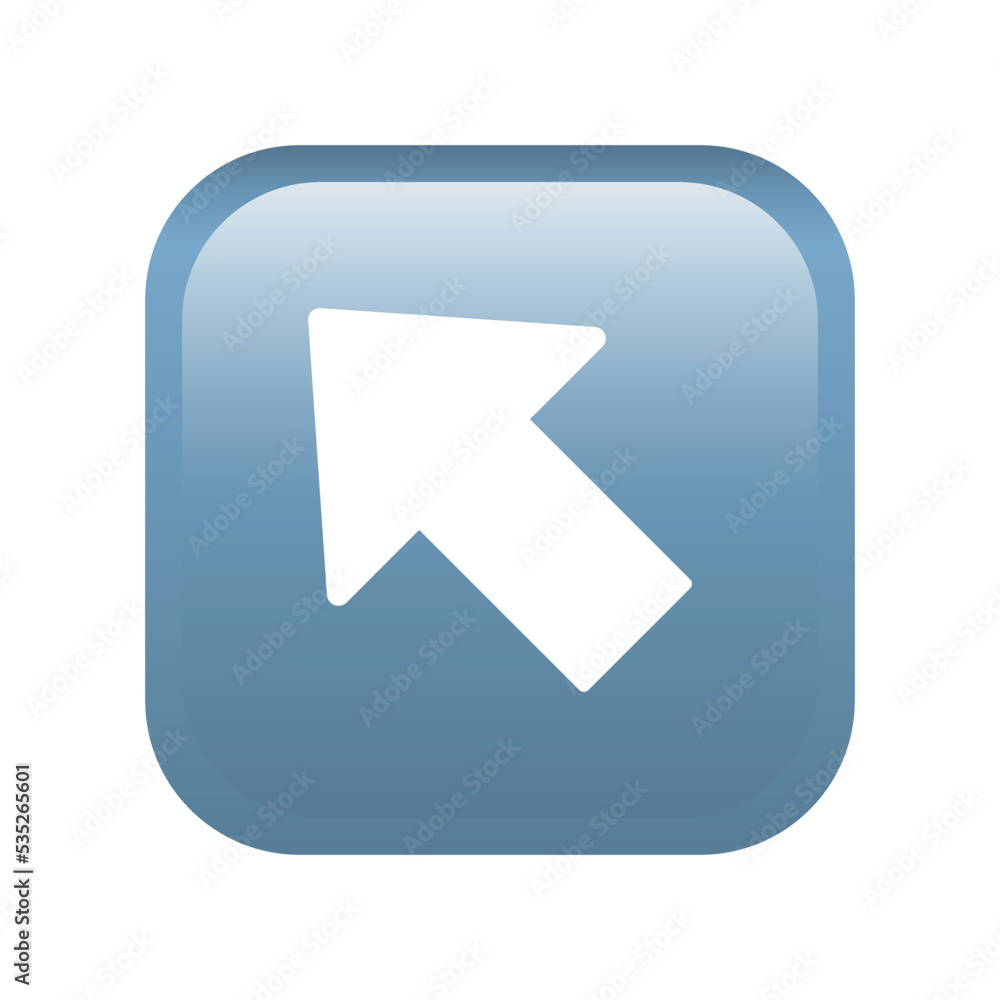 Up left button emoji icon. Multimedia symbol modern, simple, vector, icon for website design, mobile app, ui. Vector Illustration Up left button emoji icon. Multimedia symbol modern, simple, vector, icon for website design, mobile app, ui. Vector Illustration