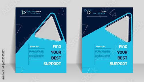Creative business abstract flyer brochure design trend for professional corporate style. Can be adapt to social media posts, annual report, magazine, poster, presentation, portfolio, Banner, Website.