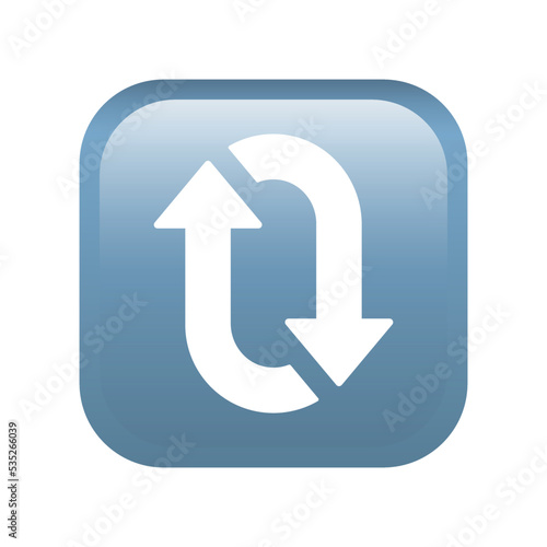 Clockwise button emoji icon. Multimedia symbol modern, simple, vector, icon for website design, mobile app, ui. Vector Illustration