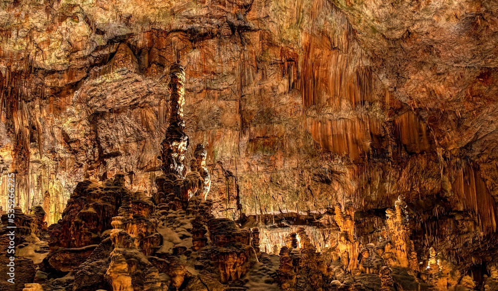 Dripstones in the cave Dripstones in the cave