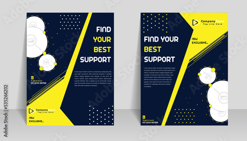 Creative business abstract flyer brochure design trend for professional corporate style. Can be adapt to social media posts, annual report, magazine, poster, presentation, portfolio, Banner, Website.