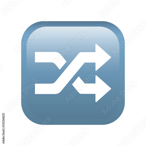 Shuffle button emoji icon. Multimedia symbol modern, simple, vector, icon for website design, mobile app, ui. Vector Illustration