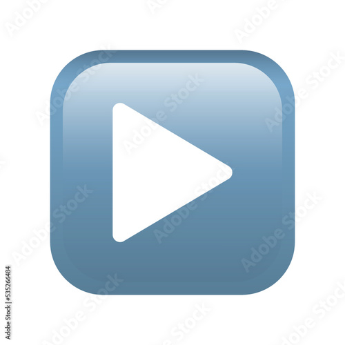 Play button emoji icon. Multimedia symbol modern, simple, vector, icon for website design, mobile app, ui. Vector Illustration