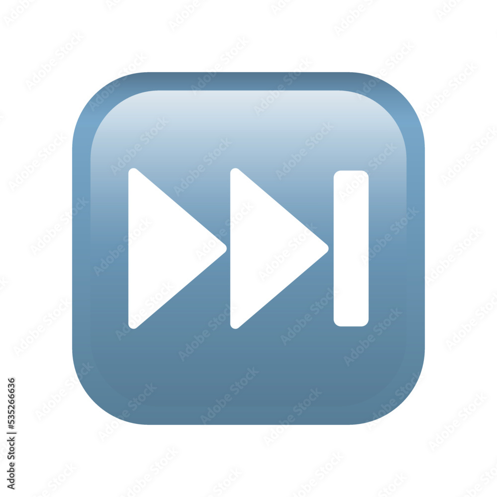Next track button emoji icon. Multimedia symbol modern, simple, vector, icon for website design, mobile app, ui. Vector Illustration Next track button emoji icon. Multimedia symbol modern, simple, vector, icon for website design, mobile app, ui. Vector Illustration
