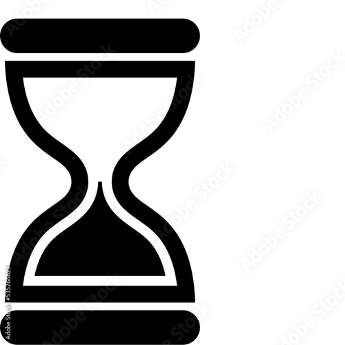 Clock and hourglass pictogram. Time, sport and speed concept