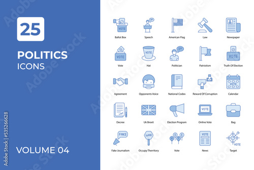 Politics icons collection.