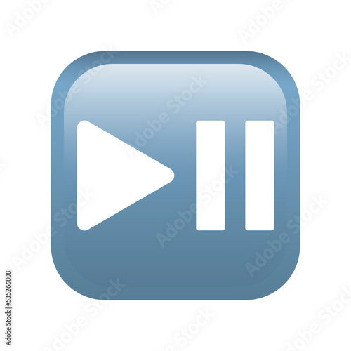 Play pause button emoji icon. Multimedia symbol modern, simple, vector, icon for website design, mobile app, ui. Vector Illustration
