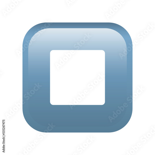 Stop button emoji icon. Multimedia symbol modern, simple, vector, icon for website design, mobile app, ui. Vector Illustration