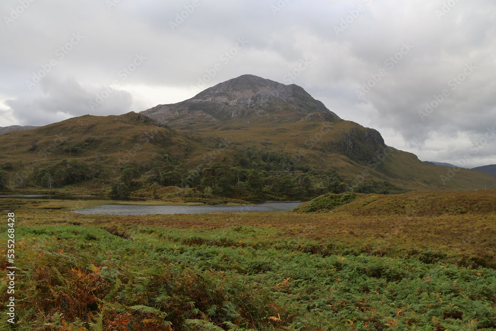 Loch Claire, Western Ross, Ben Eighe, Schottland Loch Claire, Western Ross, Ben Eighe, Schottland
