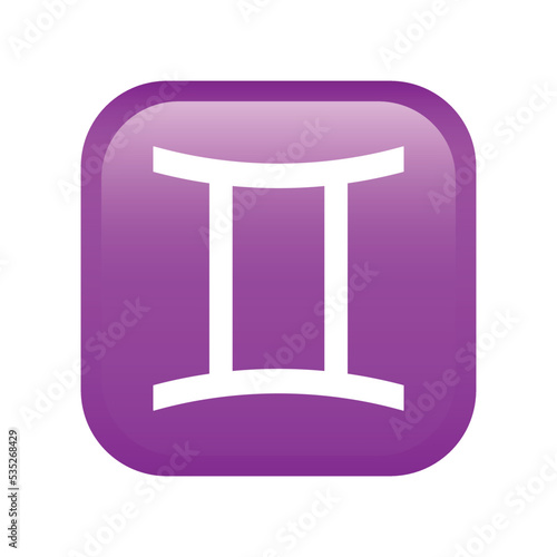 Gemini emoji icon. Astrology symbol modern, simple, vector, icon for website design, mobile app, ui. Vector Illustration