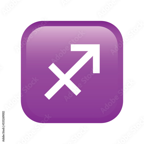 Sagittarius phone emoji icon. Astrology symbol modern, simple, vector, icon for website design, mobile app, ui. Vector Illustration