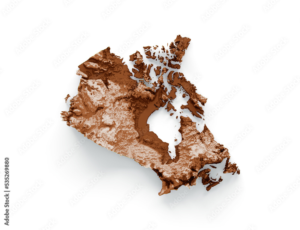 Map of Canada in old style, brown graphics in a retro style Vintage Style. High detailed 3d illustration Map of Canada in old style, brown graphics in a retro style Vintage Style. High detailed 3d illustration