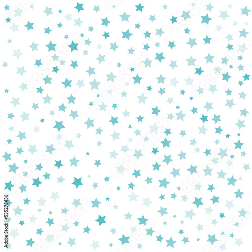Seamless pattern with stars in blue shades. Minimalistic gradient stars festive pattern for background, wallpaper, wrapping paper, design