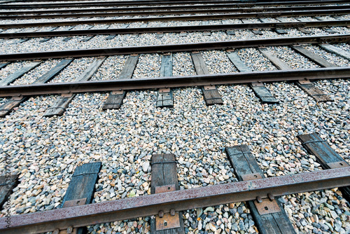 Part of vintage railroad tracks