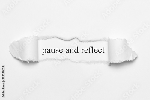 pause and reflect 