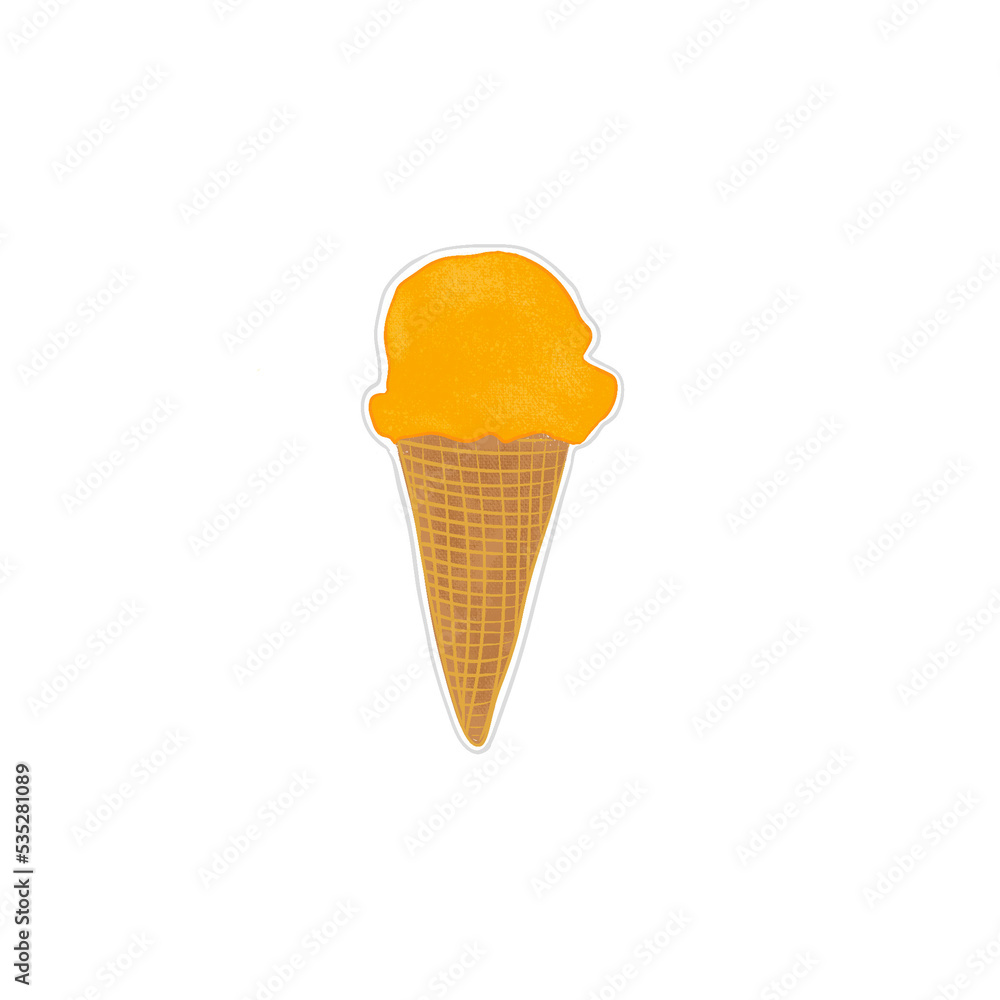 ice cream cone on white background ice cream cone on white background