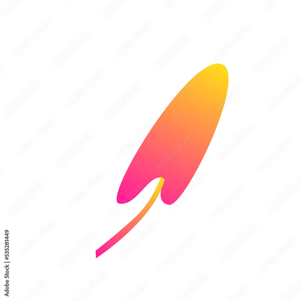 Gradient Tropical Exotic Palm Leaf Silhouette Minimalist Poster Element Icon Gradient Tropical Exotic Palm Leaf Silhouette Minimalist Poster Element Icon