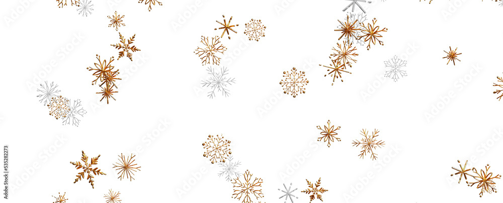 Christmas background design of snowflake and snow falling in the winter 3d illustration Christmas background design of snowflake and snow falling in the winter 3d illustration