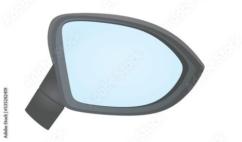 Car rear view mirror. vector illustration